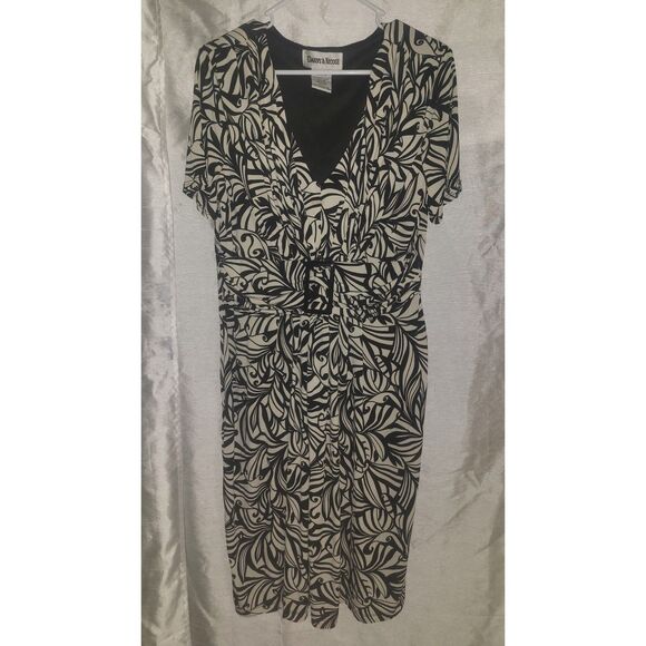 Danny & Nicole Womens Dress Black White size 14 - Picture 3 of 7